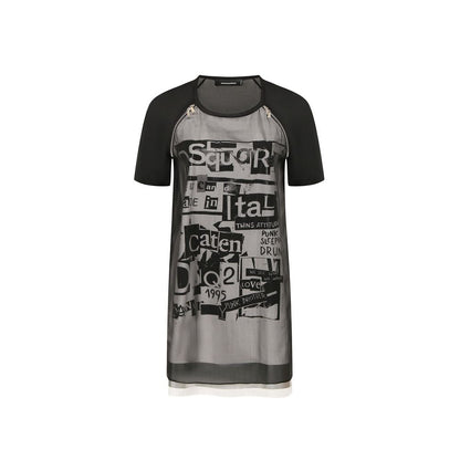 Black Silk Casual Dress