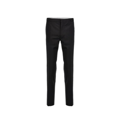 Black Elastane Two-Piece Suit
