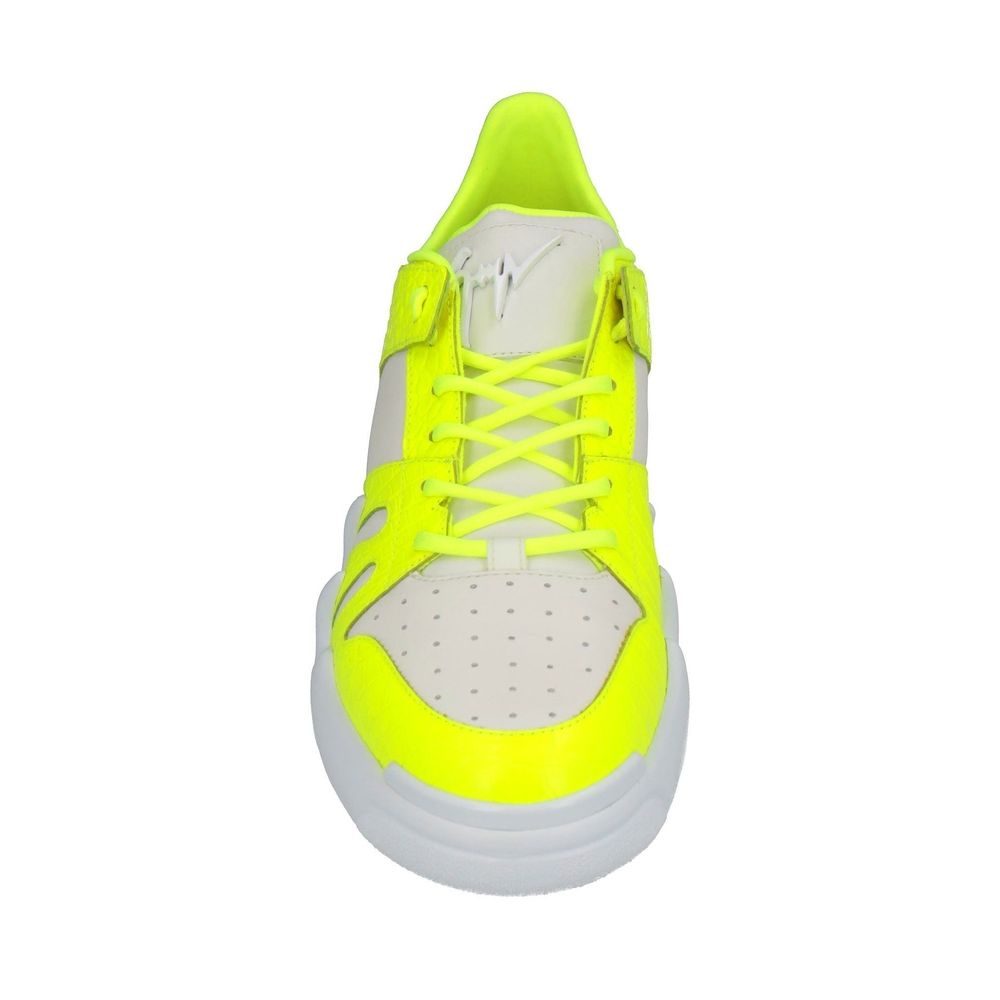White Calfskin Low Top Sneakers