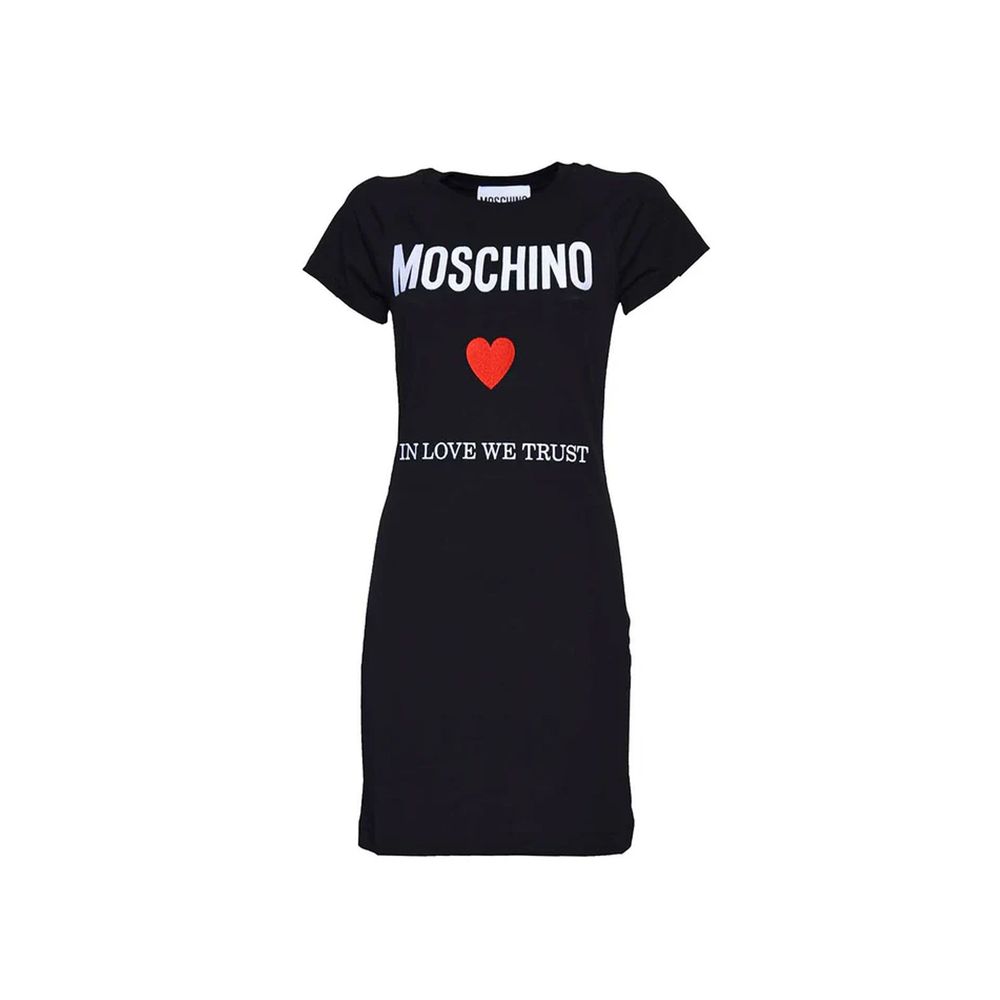 Black Cotton Casual Dress