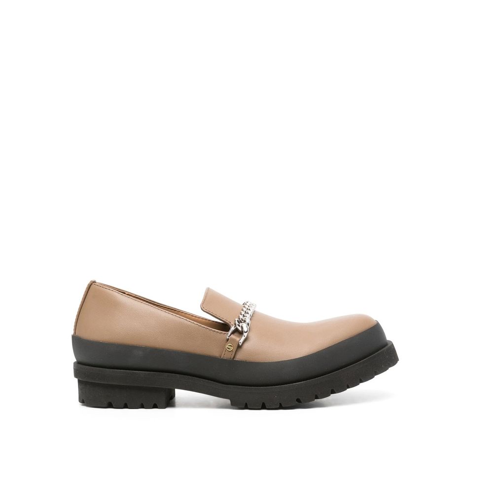 Brown Vegan Leather Slip-On Loafers