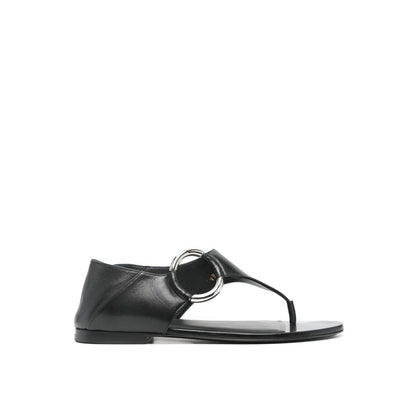 Black Calfskin Sandals