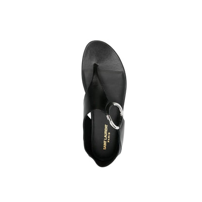 Black Calfskin Sandals