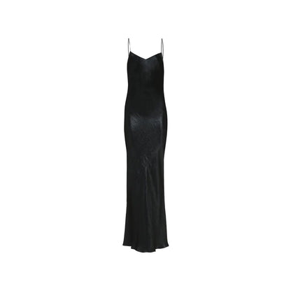 Black Acetate Casual Dress