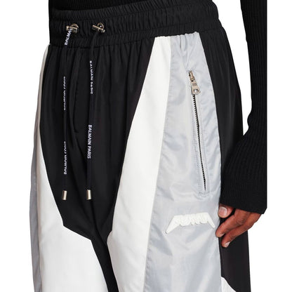 Black Polyester Joggers (Workout Pants)