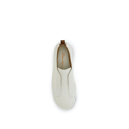 White Calf Leather Bos Taurus Low Top Sneakers