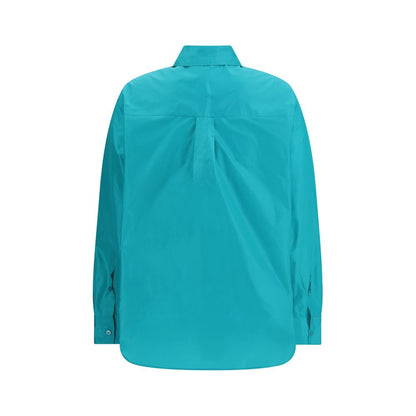 Blue Silk Dress Shirt