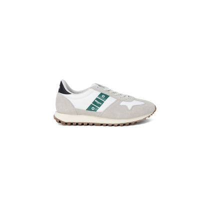 Gray Leather Athletic Sneakers