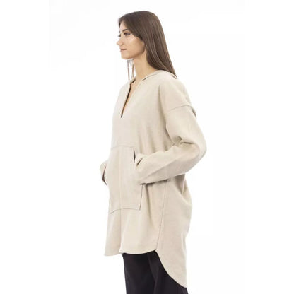 Beige Wool Hoodie