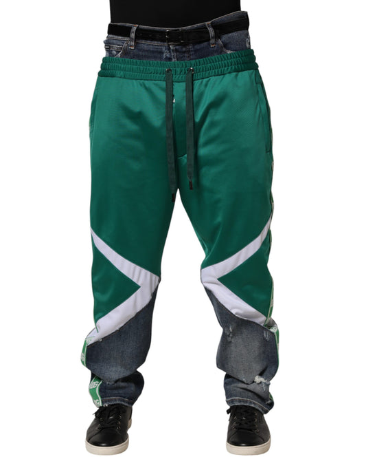 Multicolor Panelled Straight-Leg Denim Jeans