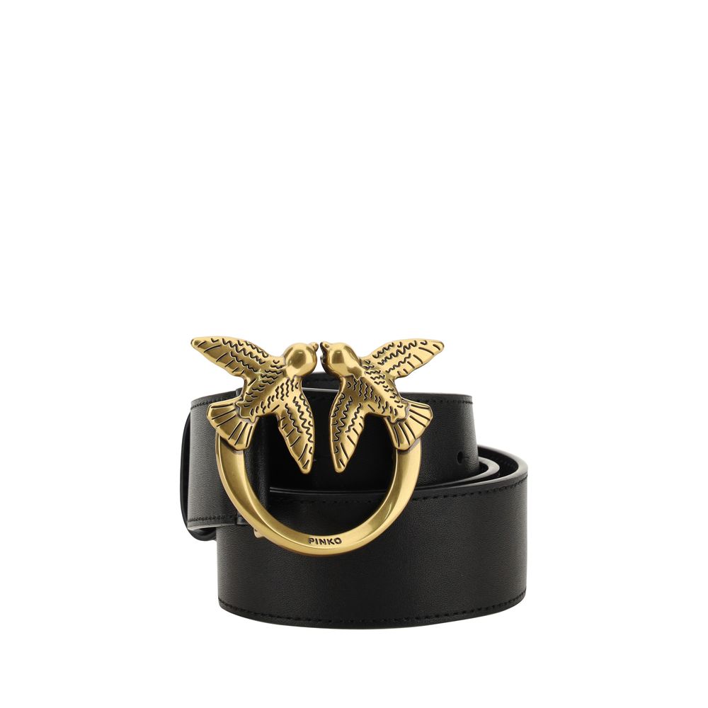 Black Calf Leather Bos Taurus Belt