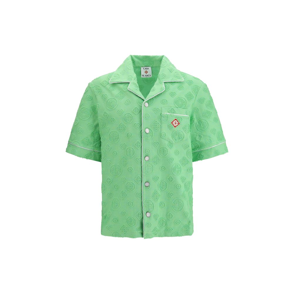Bicolor Cotton Shortsleeve Shirt
