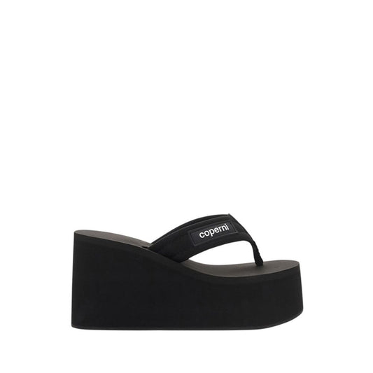 Black Polyamide Platform Sandals