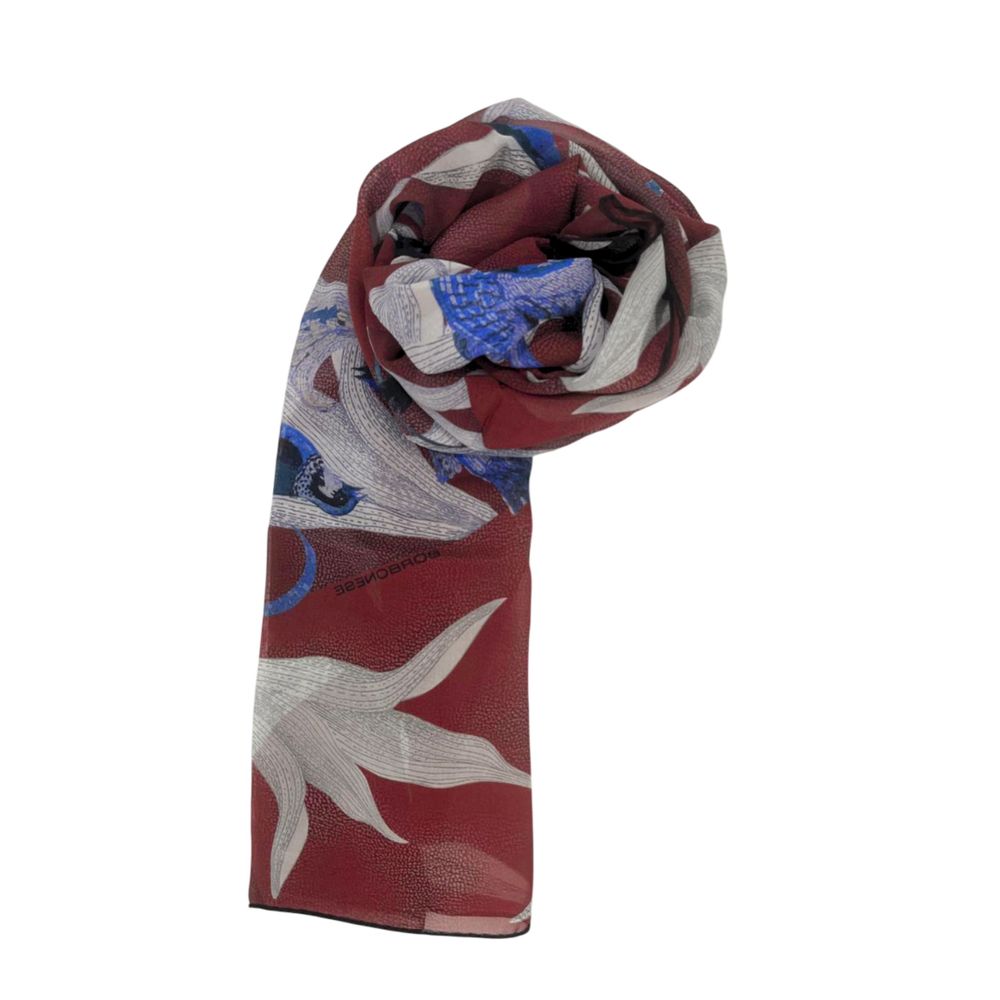 Red Silk Women Scarf