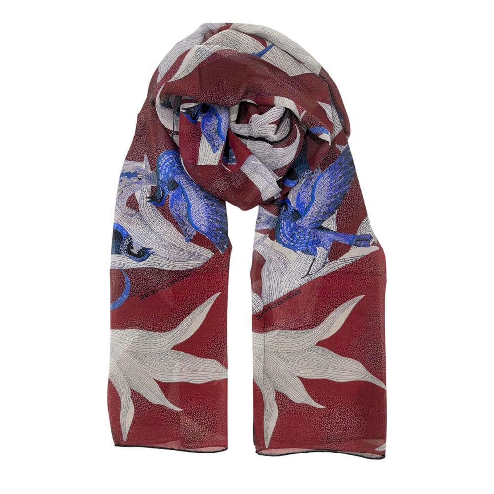 Red Silk Women Scarf