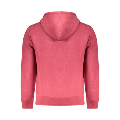 Red Polyester Men's Sweatshirt