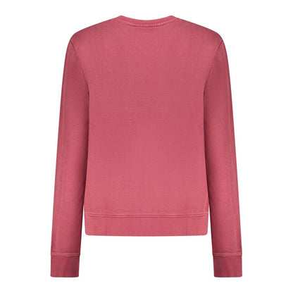 Red Cotton Women Sweatshirt