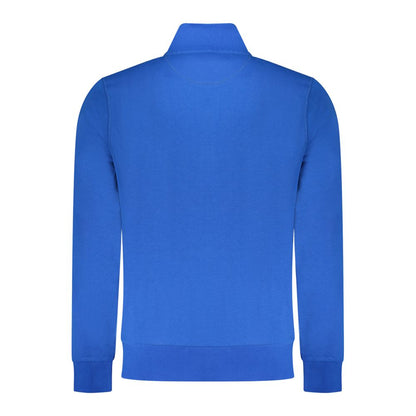 Blue Cotton Men Sweatshirt