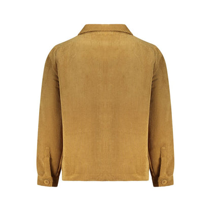 Marrone Polyester Men's Shirt