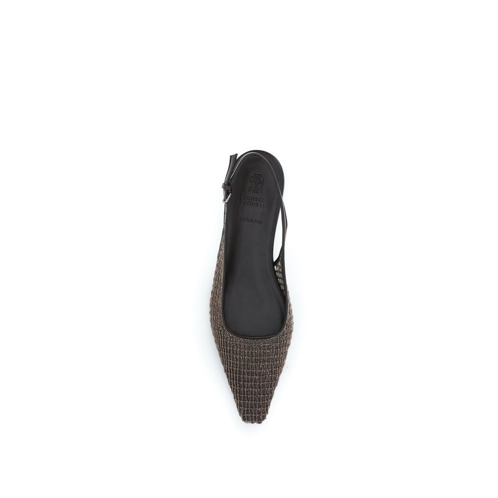 Brown Leather Ballet Flats
