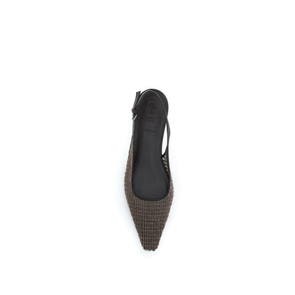 Brown Leather Ballet Flats