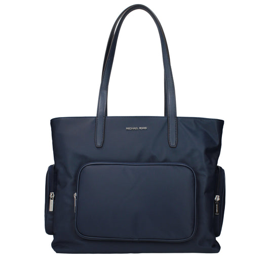 Blue Fabric Shoulder Bag
