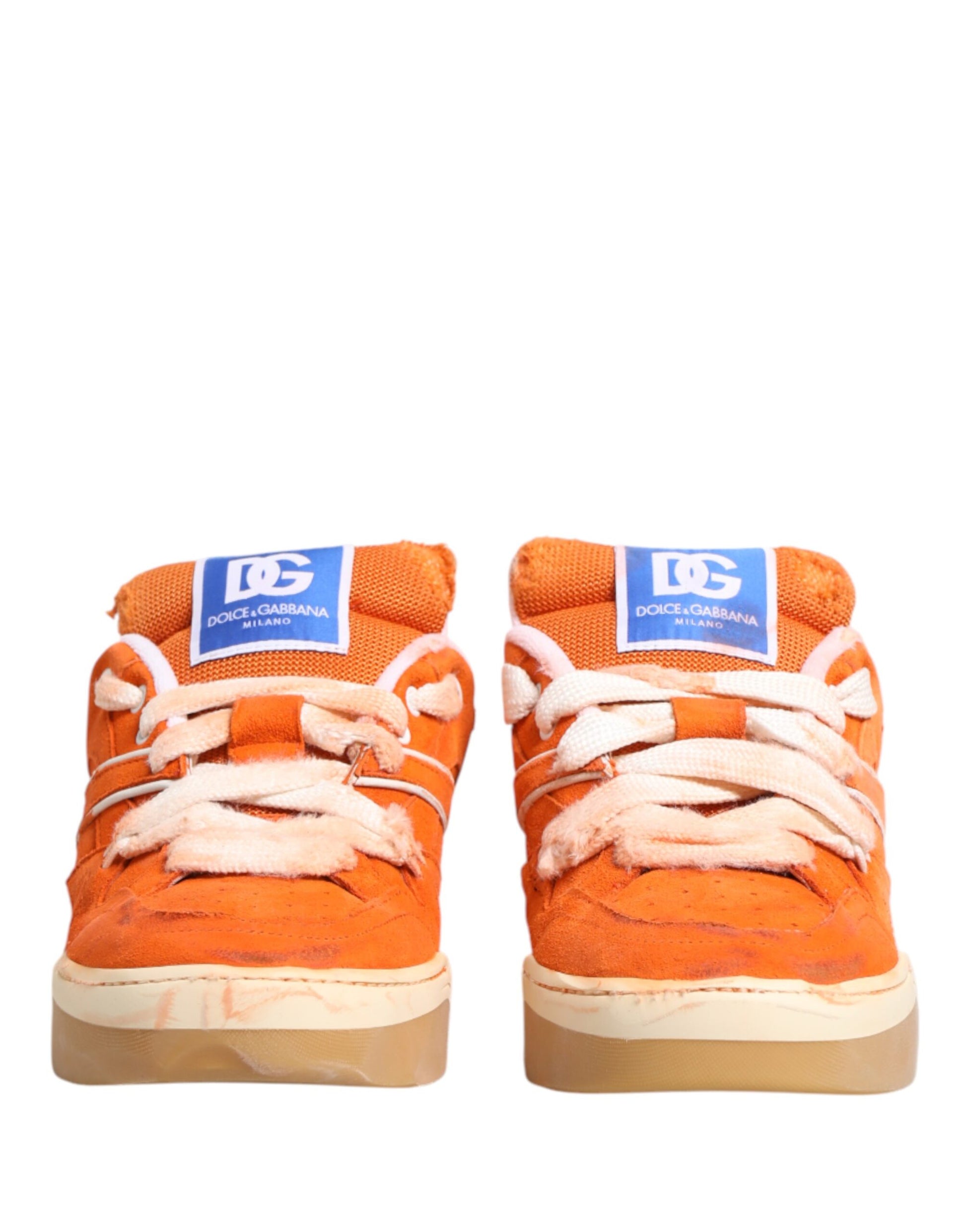 Orange Suede New Roma Low Top Sneakers Shoes