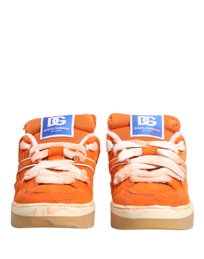 Orange Suede New Roma Low Top Sneakers Shoes