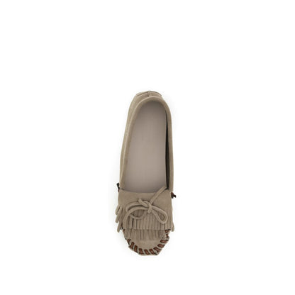 Gray Calf Leather Bos Taurus Moccassin
