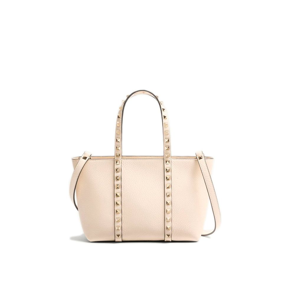 Beige Calfskin Tote Bag