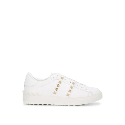 White Leather Low Top Sneakers
