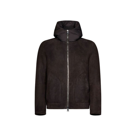 Brown Lambskin Shell Jacket