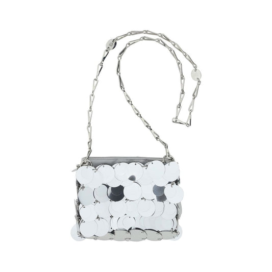 Light Blue Polyurethane Shoulder Bag