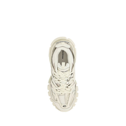 White Polyethylene Athletic Sneakers
