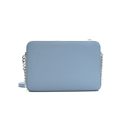 Blue Leather Crossbody Bag