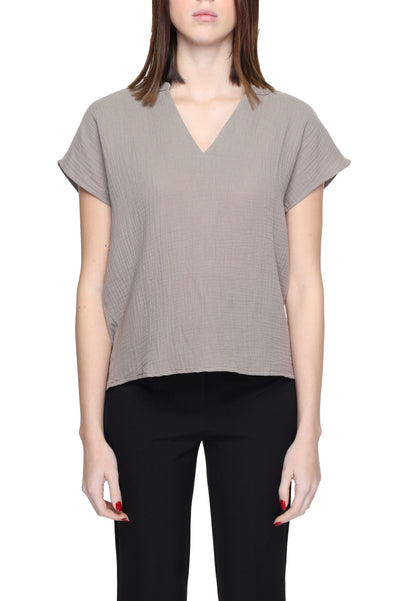 Beige Cotton Blouse