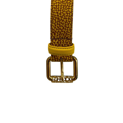 Yellow Leather Women Belt