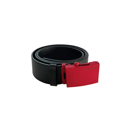 Black Leather Men Belt