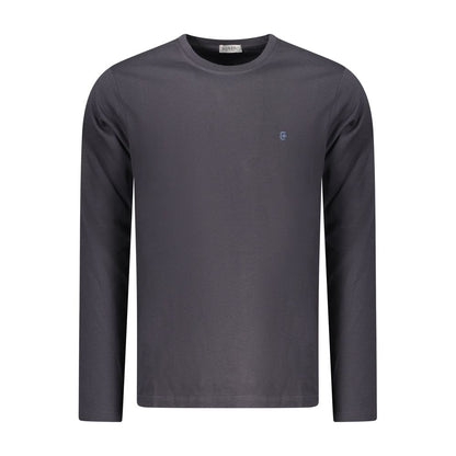 Blue Cotton Men T-Shirt