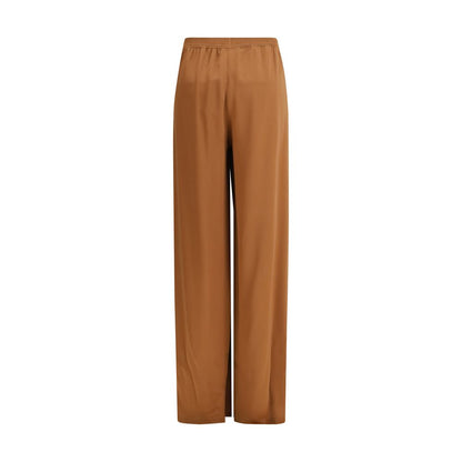 Brown Viscose Casual Pants