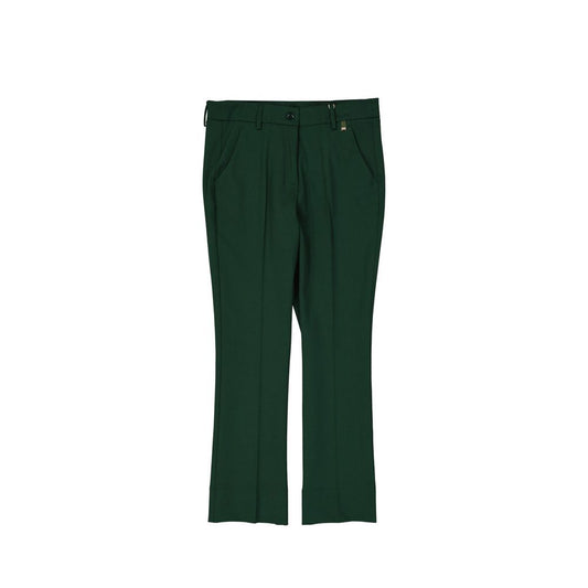 Bicolor Elastane Cropped Pants