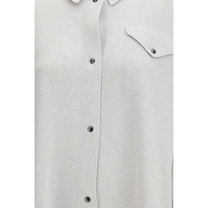 Gray Wool Dress Shirt