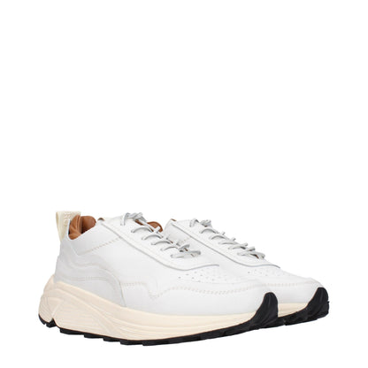 White Leather Chunky Sneakers
