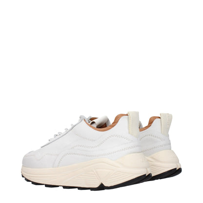 White Leather Chunky Sneakers