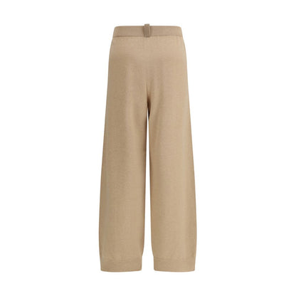 Beige Wool Oves Aries Casual Pants
