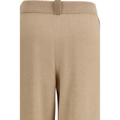 Beige Wool Oves Aries Casual Pants