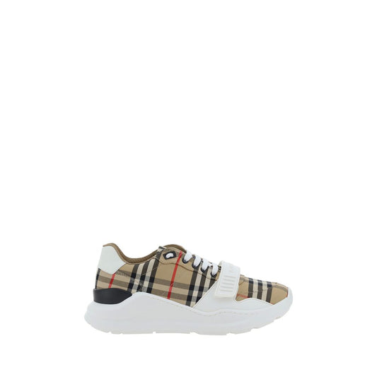 Beige Synthetic Low Top Sneakers