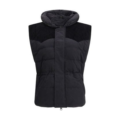 Black Polyamide Sleeveless Jacket