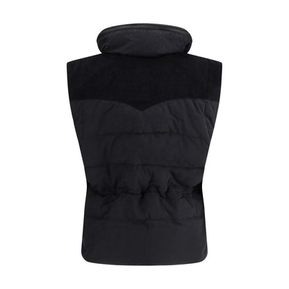 Black Polyamide Sleeveless Jacket