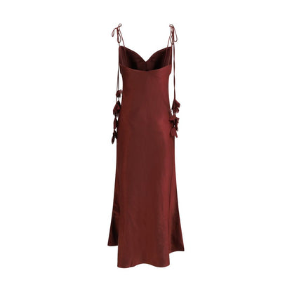 Bordeaux Polyester Cocktail Dress